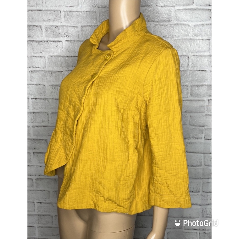 Lilith cropped cotton lightweight jacket blazer - Picture 2 of 7